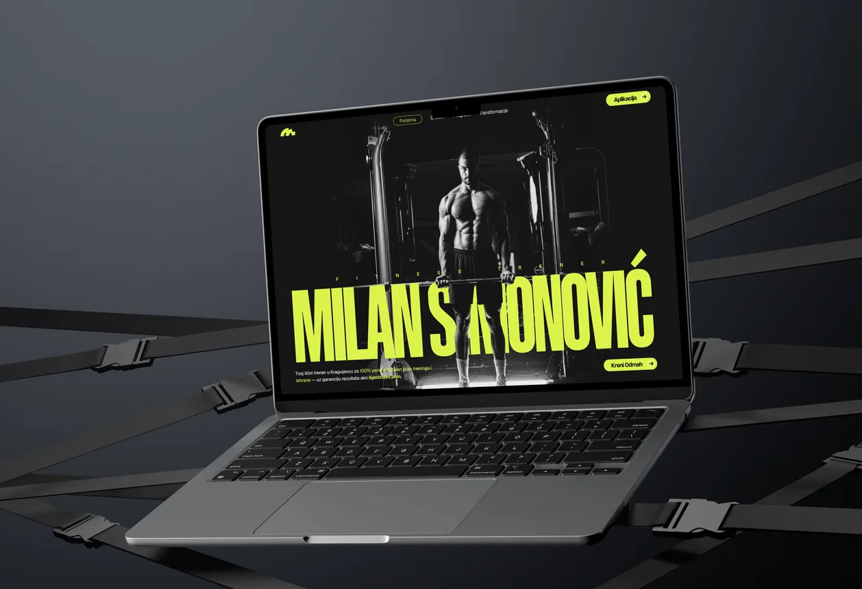 Milan Simonović — landing stranica za fitnes trenera